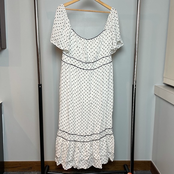 NWT Lovers + Friends Black & White Polka Dot Dress - Picture 2 of 11